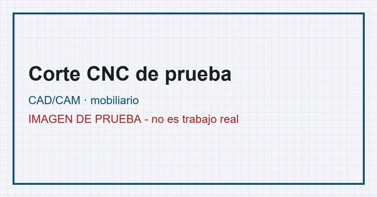 Portada del proyecto: [PRUEBA] Mueble RTA para corte CNC